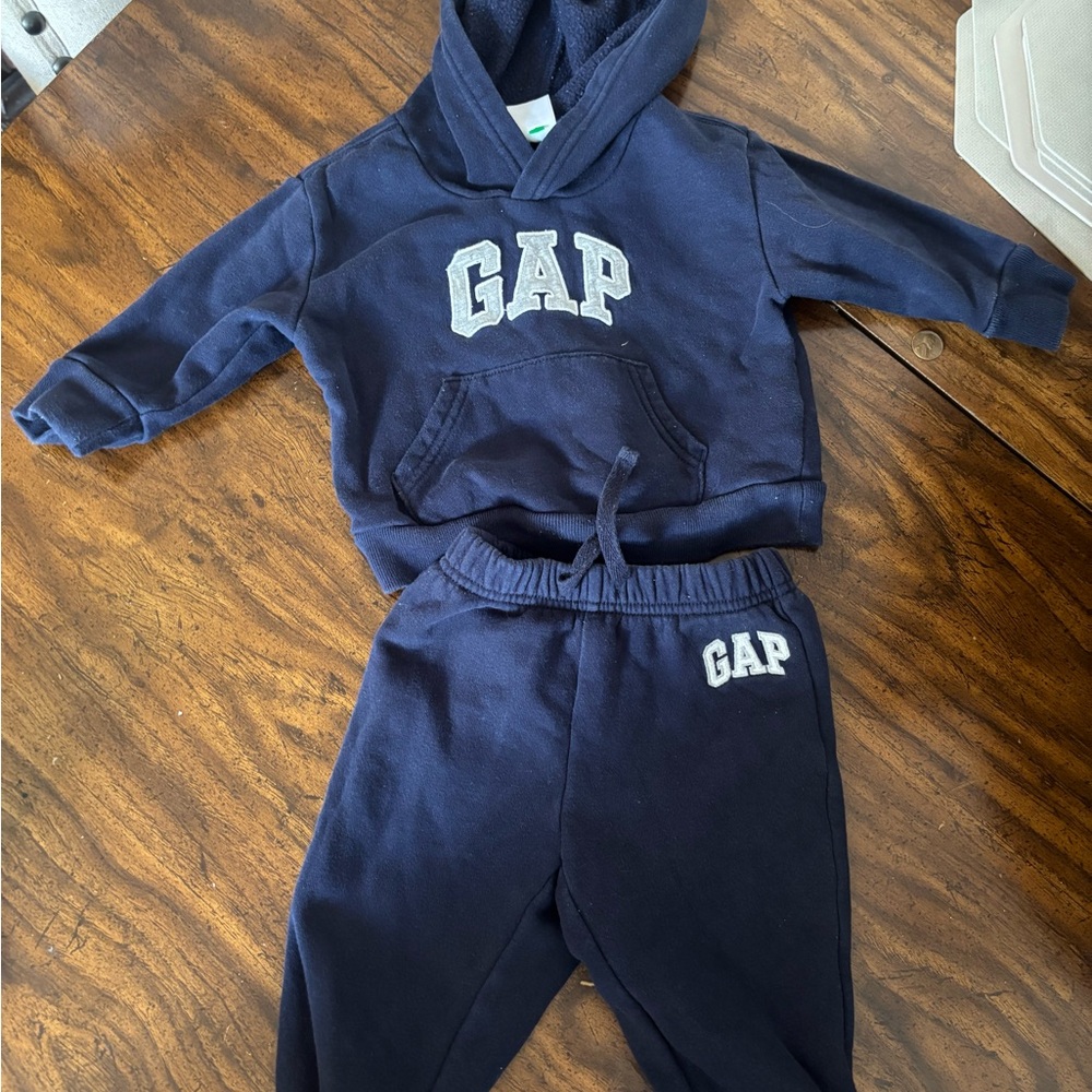 GAP Navy Blue Kids Hoodie & Joggers Set